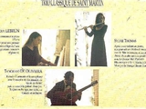 Em Saint Martin (Antilhas Francesas): contra-capa do programa do concerto de música clássica para a Pierre Cardin Convention, no Hotel Meridien (1995), em que Tranka tocou violão
