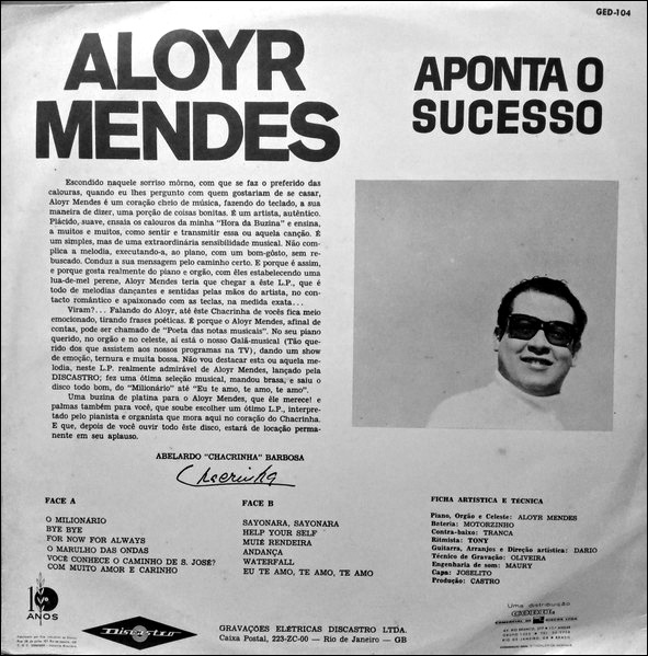 Contracapa LP Aloyr Mendes